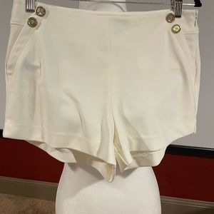 Forever 21 white stretch fabric shorts. Medium. New never worn.